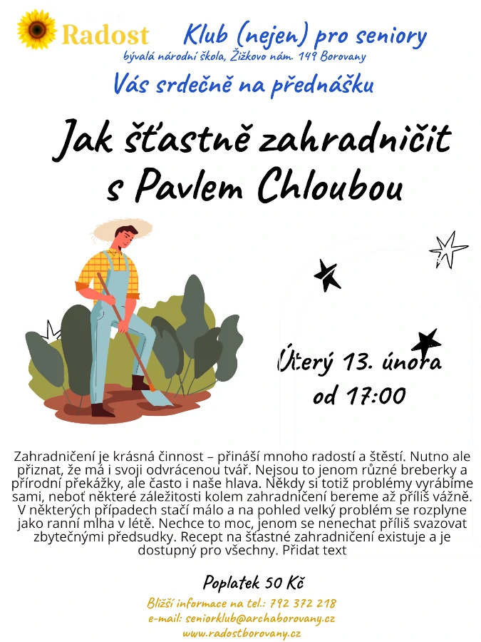 leták na 13.2. - Jak šťastně zahradničit