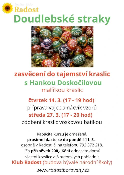 Pozvánka na malování kraslic v březnu
